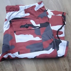 Women's Red Cargo Camo Paratrooper